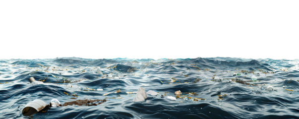 Ocean pollution cut out