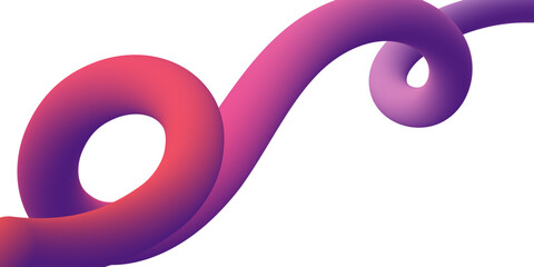 3d red-purple pipe with gradient on white background Abstract cover Modern cover presentation template for your business Futuristic banner for invitations announcement websites
