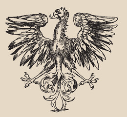 Obraz premium Historischer Adler, Wappen, Abzeichen - Vektor
