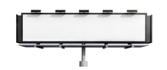 Large blank billboard cut out