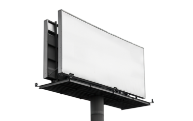 Large blank billboard cut out