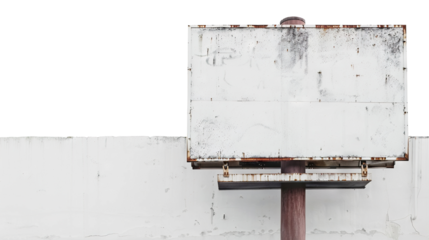 Large blank billboard cut out