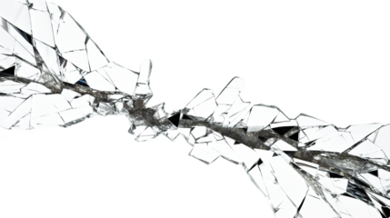 Broken glass cut out