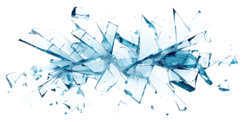 Broken glass cut out