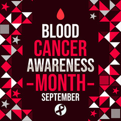 September is observed to spread awareness about Blood Cancer, background design. Blood cancer awareness month background