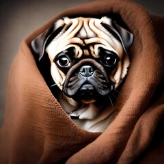 pug dog portrait