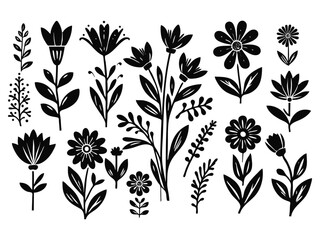 Flowers, Wildflowers Eps Files, Flowers Garden, Hand-draw Flowers