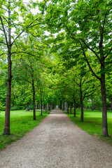 Bayreuth, Germany - May 18 2024: The courtyard garden of the New Palace in Bayreuth