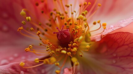 Fototapeta premium Close up shot of a rose hip flower