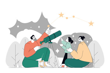 Summer Activities. Flat Vector Illustration