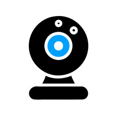 webcam  simple single colored silhouette icon logo vector illustration