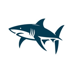 Obraz premium Shark Silhouette Clip art isolated vector illustration on a white background