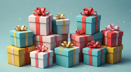 Obraz premium Luxurious Pink Gift Box Background for Upscale Designs 