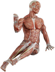 male muscle body exercise person with transparent background