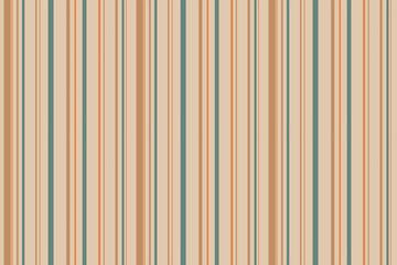 Fototapeta premium Vertical striped background. Seamless repeating border of hand drawn lines. Beige, green, orange stripe. Textile beige pattern. Design element. Striped illustration.