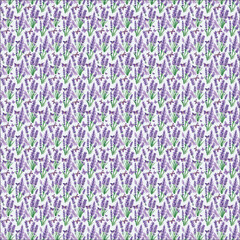 Lavender seamless pattern with flowers
