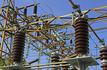 industrial switches in a hydroelectric power plant