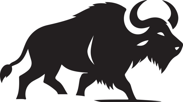 recommend clip art: buffalo silhouette vector