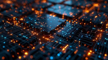 A network of data pathways illuminated by digital firewalls, shielding sensitive information from cyber threats.