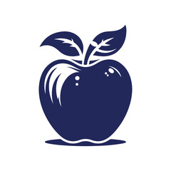 Apple Fruit silhouette Clip art isolated vector illustration on a white background