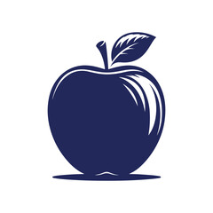 Apple Fruit silhouette Clip art isolated vector illustration on a white background