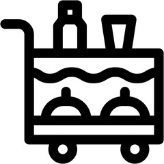 food cart vector design icon logo
