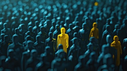 Obraz premium People standing together in a crowd, potential uses include events, gatherings, or social scenes