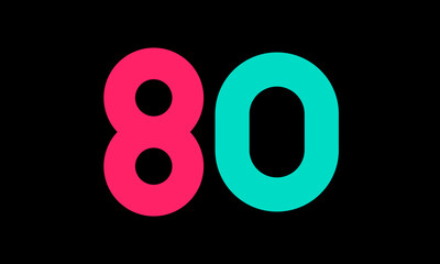 Number Colorful New Trend Modern Logo