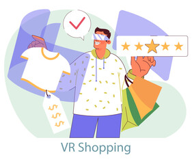 immersive marketing. Flat Vector Illustration