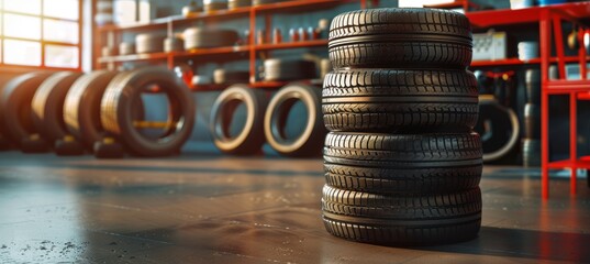 Tire Replacement Service Promotional Poster with Discounts and Special Offers, Ideal for Print and Digital Use