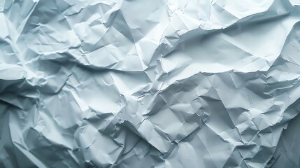 Fototapeta premium Crumpled white paper Texture Abstract Background with Light Reflections