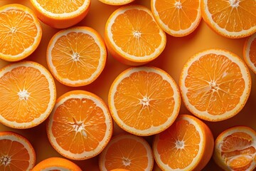 A Vibrant Arrangement of Juicy Orange Slices