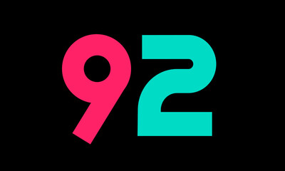 Number Colorful New Trend Modern Logo