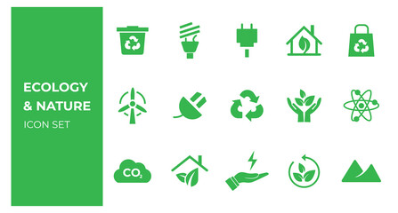 Obraz premium Ecology icon set 