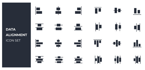 Data Alignment icon set