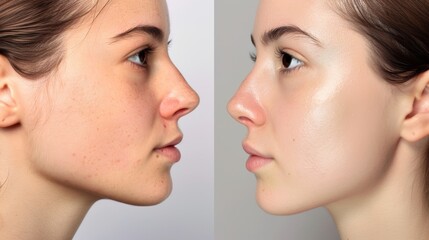 Before and After Comparison of Cheekbone Contouring and Enhancement with Filler Injections