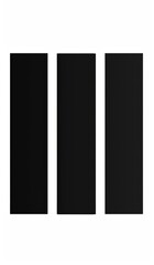 Minimalist abstract art with three black rectangular shapes on a white background