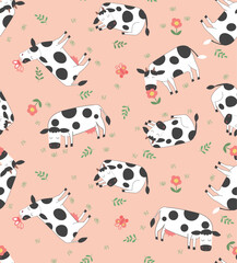seamless pattern with cats