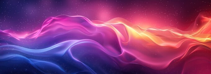 Fototapeta premium Abstract Wavy Lines in Vibrant Colors
