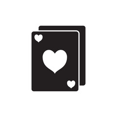Hearts card icon design, isolated on white background, vector illustration