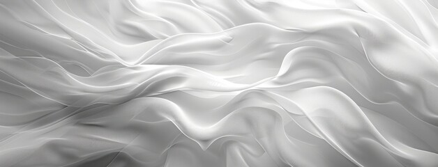 Abstract White Fabric Waves