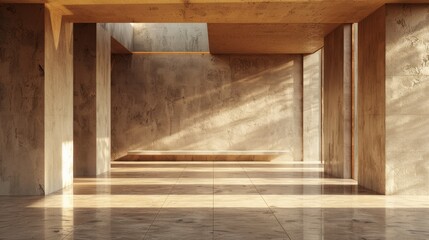 empty room of Earth tones Minimalist Foyer for men