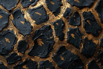 Obraz premium Elegant pattern with gold leopard spots.