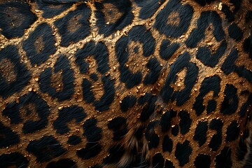 Subtle gold-accented leopard spots.