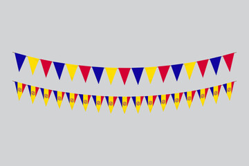 Obraz premium Flags isolated. Andorra paper bunting. flags birthday, anniversary, celebrate event.