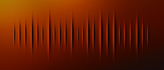 Sound wave equalizer lines on orange background