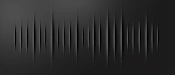 Sound wave equalizer lines on black background