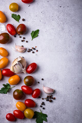 Assortment of different cherry tomatoes