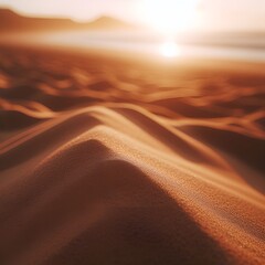 sunset in the desert