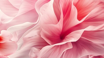ethereal abstract background with flowing lines, capturing natural beauty of organic shapes in soft,detailed close-ups of petals,in pink and white colors,concept of web design, marketing presentations